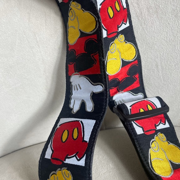 Disney Mickey Mouse Black Adjustable Strap Multi Use 45" Long - Picture 2 of 6
